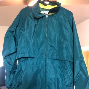 VINTAGE Large Green/Yellow/White Nike Windbreaker